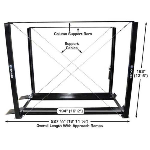 Atlas Garage PRO7000ST Super Tall 7,000 lb. Capacity 4-Post Lift - Image 11