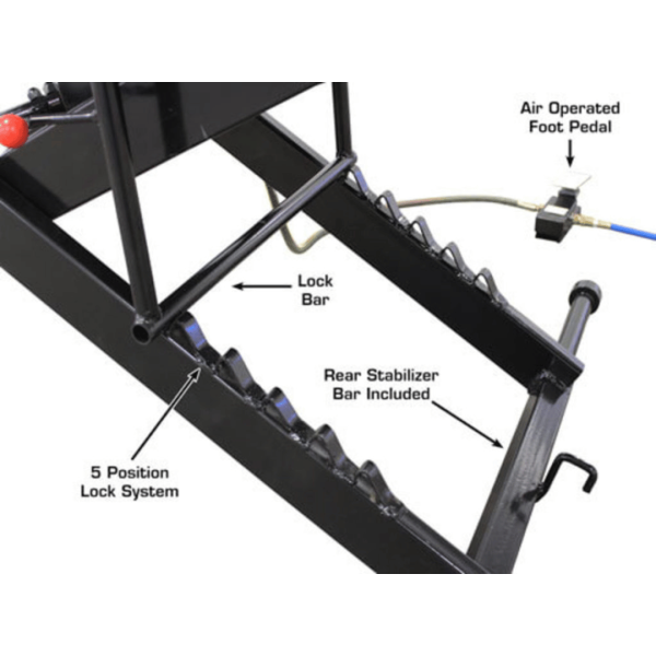 Atlas ACL Air Operated 1,000 lb Capacity Motorcycle Lift with Roller Plate - Image 10