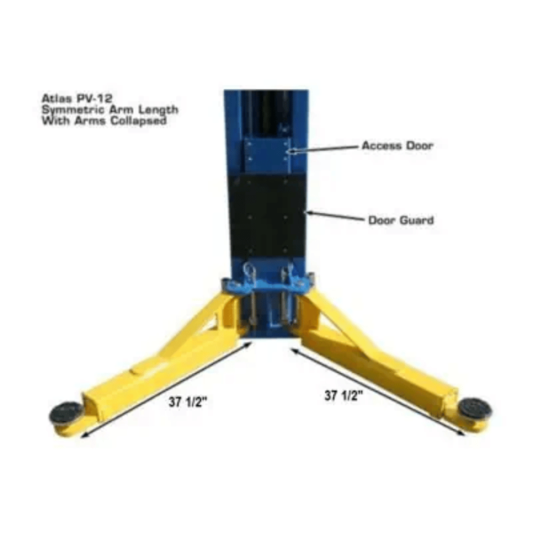 Atlas Equipment PV12PX Commercial Grade Overhead 12,000 lb. Capacity 2-Post Lift - Image 10