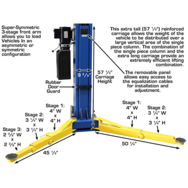 Atlas 9OHSC Overhead 9,000 lb. Capacity 2-Post Lift - Image 11