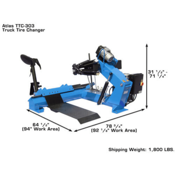 Atlas TTC303 Large Truck Tire Changer - Image 11