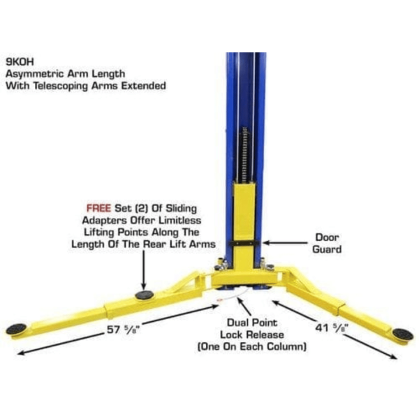 Atlas 9KOHX 9000 lb Overhead 2-Post Lift - Image 12