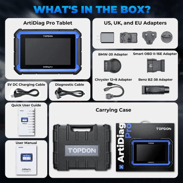 Topdon USA ArtiDiag Pro Car Diagnostic Scanner, Bi-Directional Control - Image 12