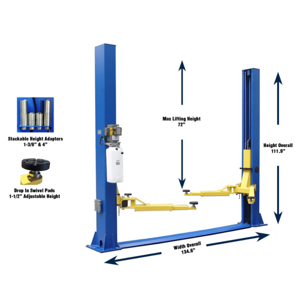 Valor VP9KFX 9,000 lb 2 Post Floor Plate - Symmetric - Image 11