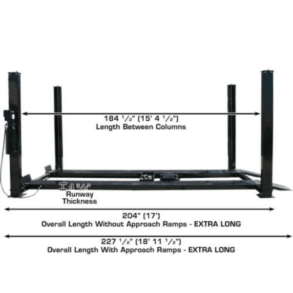 Atlas Garage PRO9000 4 Post Lift + RJ6 Rolling Jacks Combo - Image 11