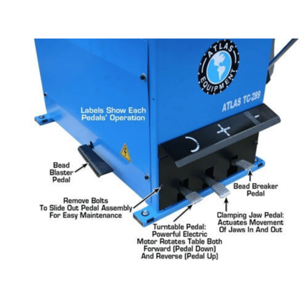 Atlas TC289 Extra Large Rim-Clamp Tire Changer with Beadblaster - Image 16