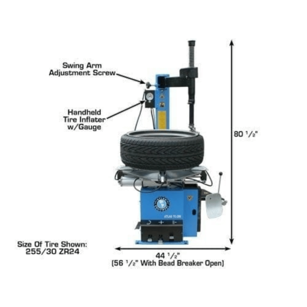Atlas TC289 Tire Changer + WB11 Wheel Balancer Deluxe Motorcycle Combo Package - Image 2