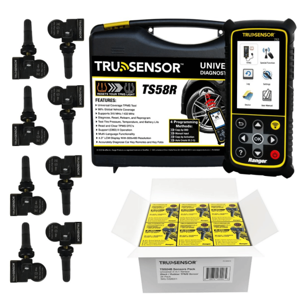 Ranger TS58R TPMS Tool Kits - 48 TruSensor Universal 2 In 1 Sensors - Silver Metal/Black Rubber - Image 2