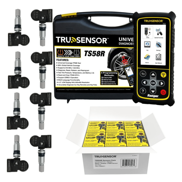 Ranger TS58R TPMS Tool Kits - 48 TruSensor Universal 2 In 1 Sensors - Silver Metal/Black Rubber - Image 3