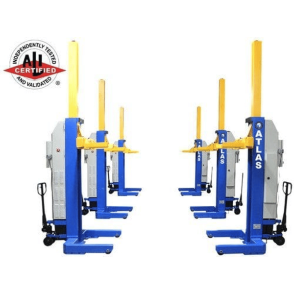Atlas 111,000 LB. ALI Certified Battery Powered Mobile Column Lift System