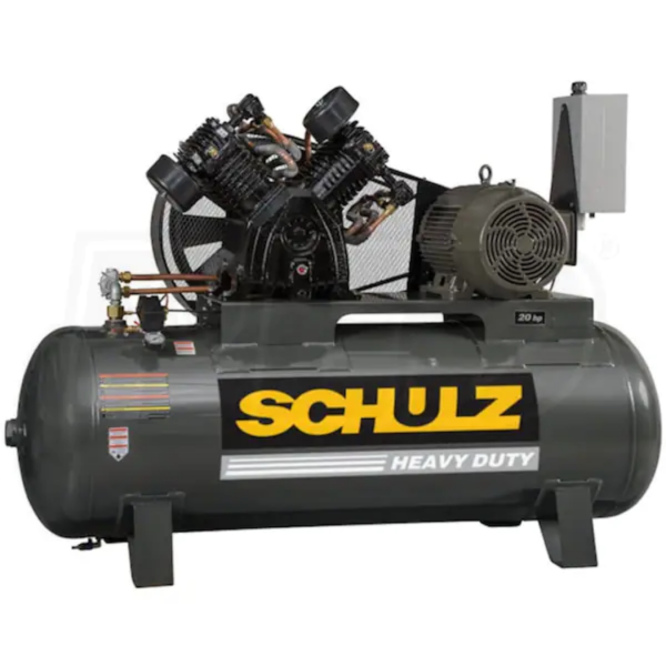 Schulz L-Series 20120HLV80BR-3 20-HP 120-Gallon Two-Stage Air Compressor (208V 3-Phase)