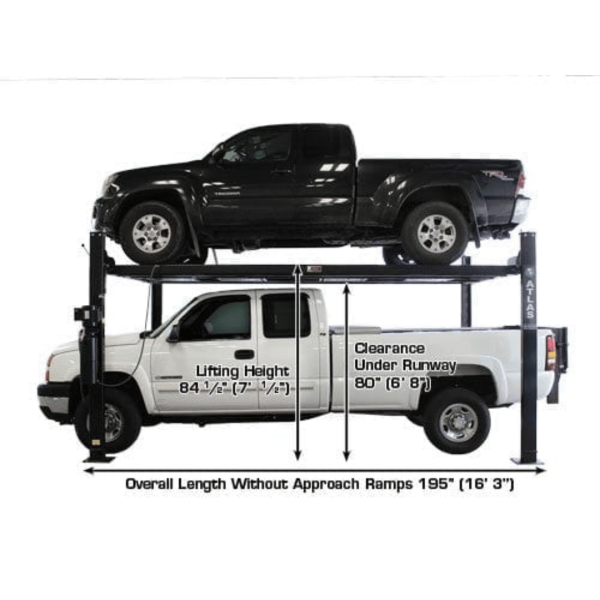 Atlas Garage PRO8000EXT-L Extra Tall/Extra Long Portable Hobbyist 8,000 lb. Capacity 4-Post Lift - Image 2