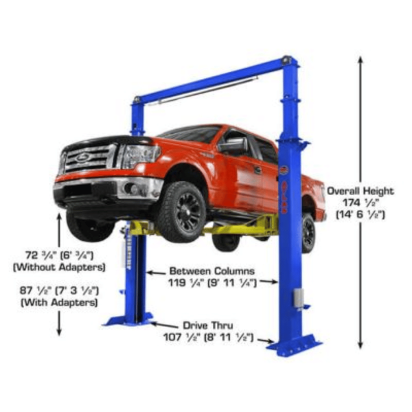 Atlas Platinum PVL15 ALI Certified Commercial Overhead 15,000 lb. Capacity 2-Post Lift - Image 2