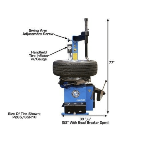 Atlas TC229 Tire Changer + WB41 Wheel Balancer Combo Package - Image 2