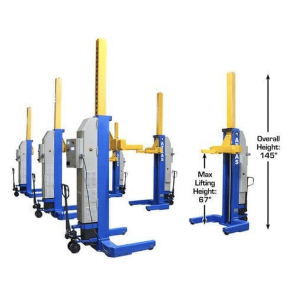 Atlas 111,000 LB. ALI Certified Battery Powered Mobile Column Lift System - Image 2