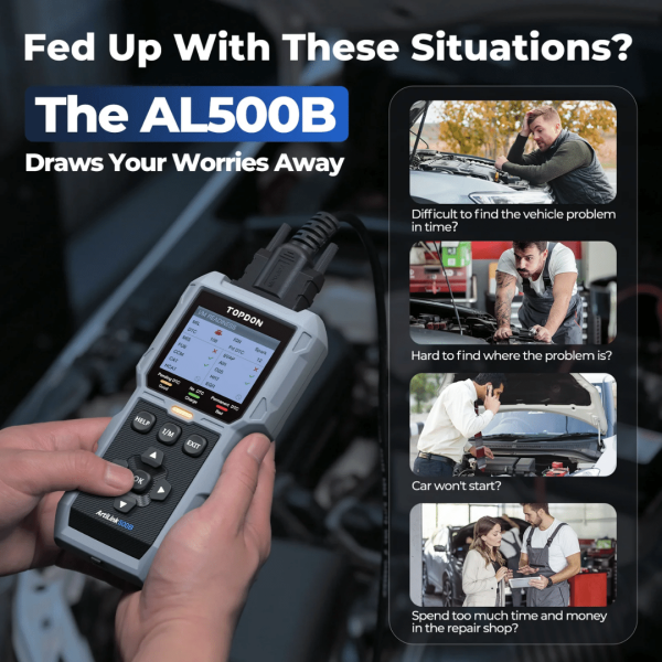 Topdon USA ArtiLink500B 2-in-1 OBDII Scanner and Battery Tester - Image 2