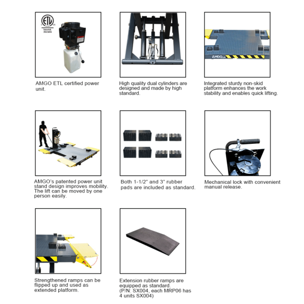 Amgo MRP06 Portable Mid Rise Lift - Image 2