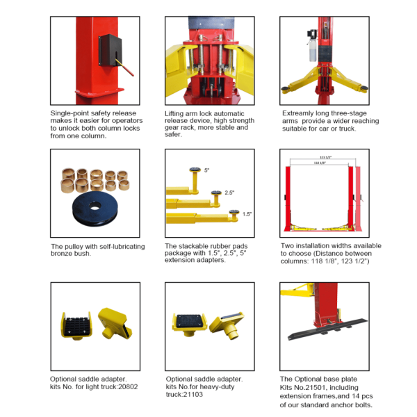 Amgo BP-12 12,000 Lb 2 Post Lift - Image 2
