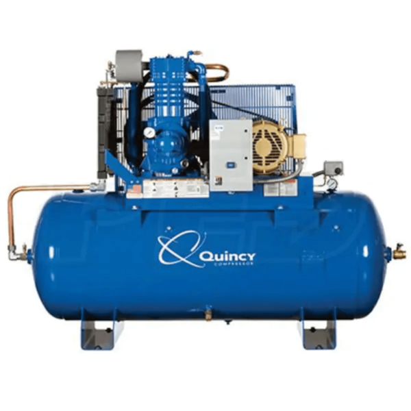 Quincy 3153DS12HCA46 QP Pro 15-HP 120-Gallon Pressure Lubricated Two-Stage Air Compressor (460V 3-Phase)