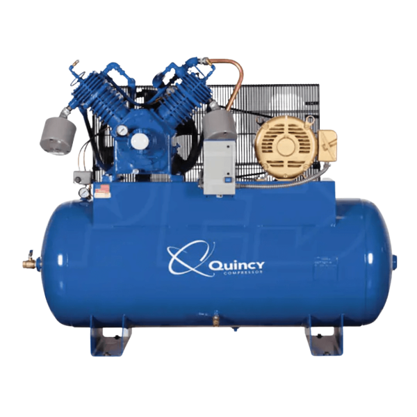 Quincy 3153DS12HCA20 QP Pro 15-HP 120-Gallon Pressure Lubricated Two-Stage Air Compressor (208V 3-Phase)