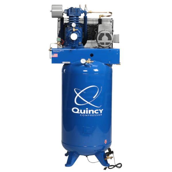 Quincy 353D80VCA20M QP MAX 5-HP 80-Gallon Pressure Lubricated Two-Stage Air Compressor (208V 3-Phase)