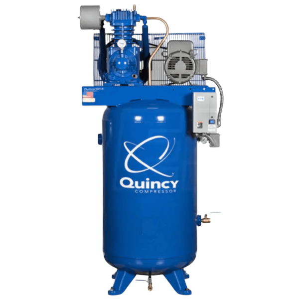 Quincy 353DS80VCA46 QP Pro 5-HP 80-Gallon Pressure Lubricated Two-Stage Air Compressor (460V 3-Phase)