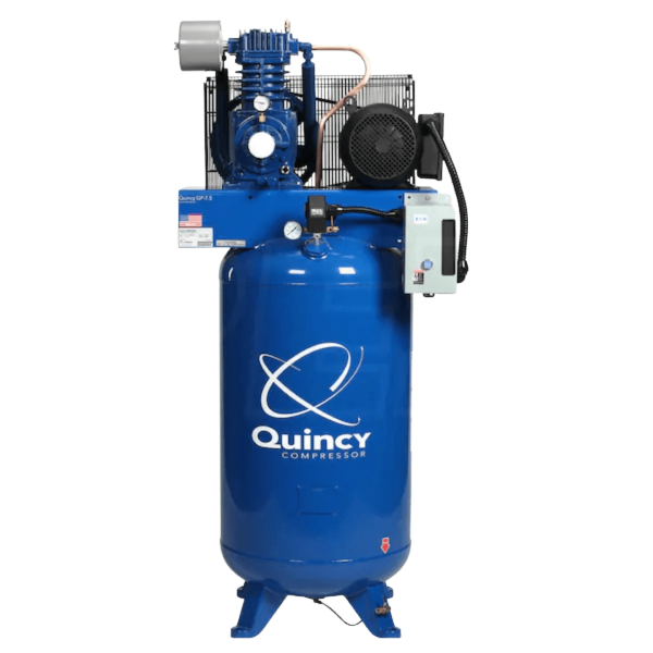 Quincy 571CS80VCA QP Pro 7.5-HP 80-Gallon Pressure Lubricated Two-Stage Air Compressor (230V 1-Phase)