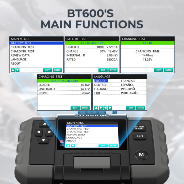 Topdon USA BT600 Battery Tester - Image 3