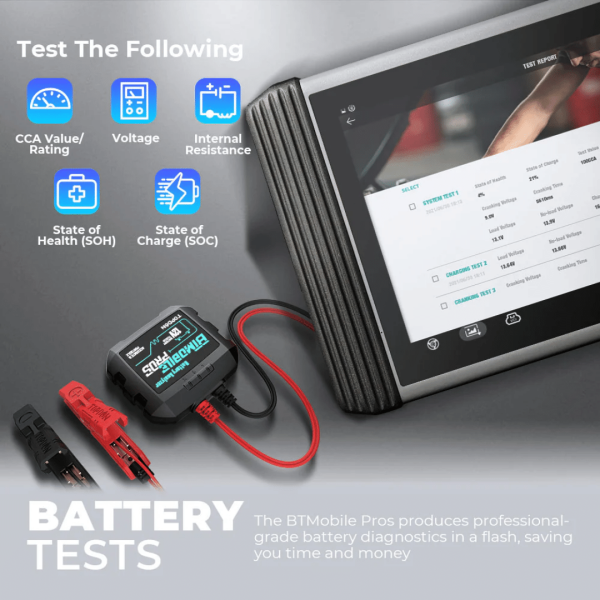 Topdon USA BTMobile ProS 12V Wireless Battery Analyzer - Image 3