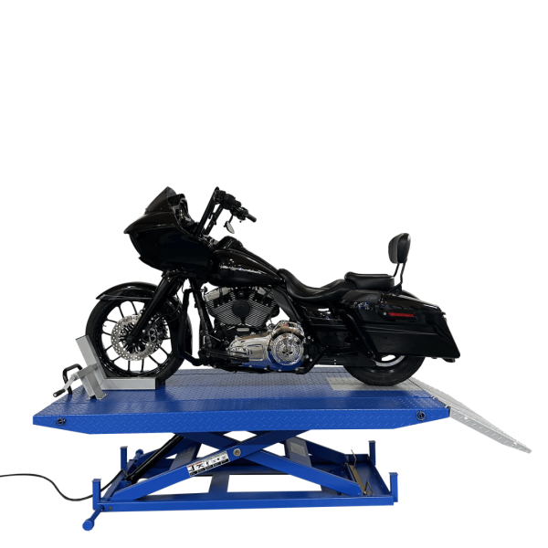 Tuxedo M-1500C-HR 1,500 lb High Rise Motorcycle Lift Bench - Vise, Sides, Balance Bar, Pump - Image 3