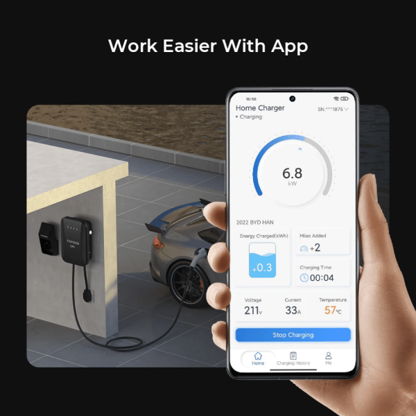 Topdon USA PulseQ AC Home Smart Electric Car Charger - Image 3