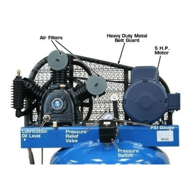 Atlas Air Force AF6 5HP 80 Gallon Two-Stage Air Compressor - Image 4