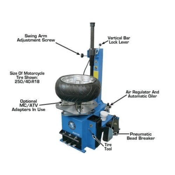 Atlas TC221 Tire Changer + WB11 Wheel Balancer Economy Combo Package - Image 3