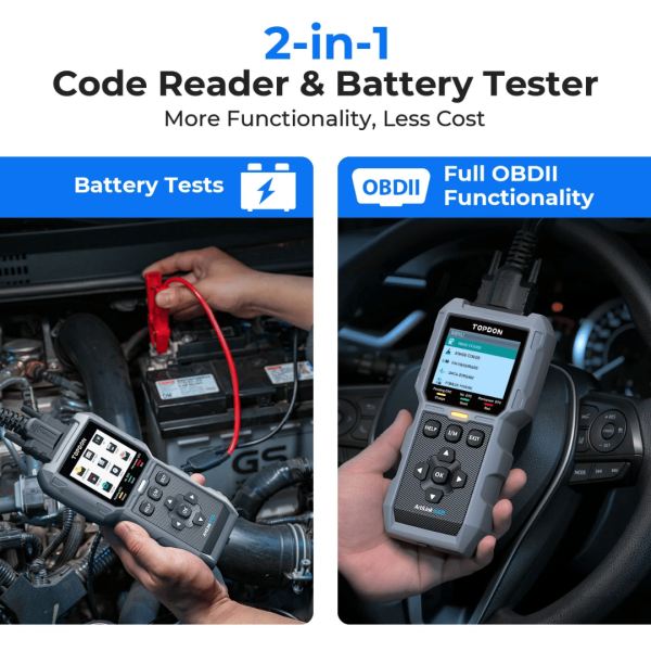 Topdon USA ArtiLink500B 2-in-1 OBDII Scanner and Battery Tester - Image 3