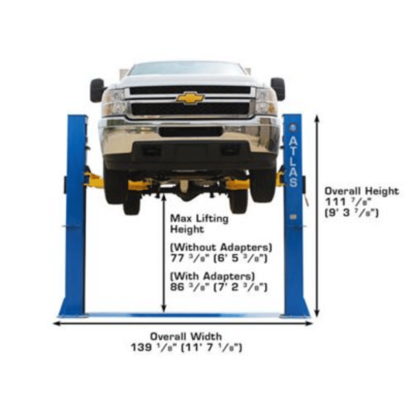 Atlas BP10000X Commercial Grade Baseplate 10,000 lb. Capacity 2-Post Lift - Image 3