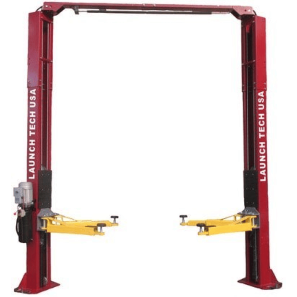 Launch - TLT240SC-R 9,000 lb 2 Post Clear Floor - Asymmetric - Red - Image 3