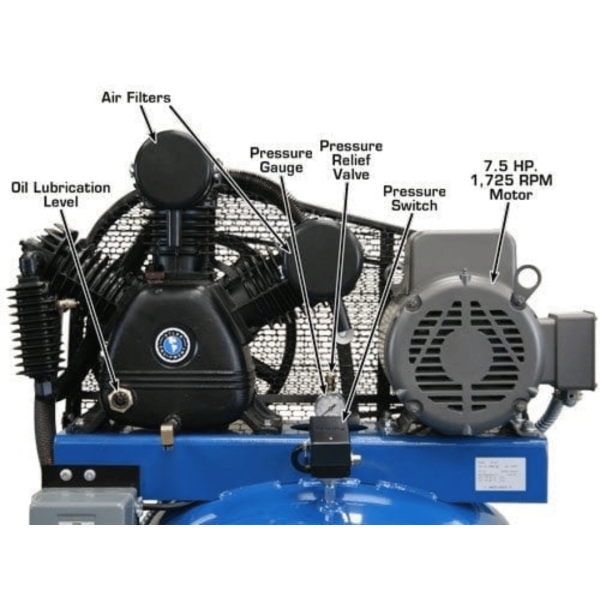 Atlas Air Force AF9-17 7.5HP 80 Gallon Two Stage Commercial Grade Air Compressor - Image 4