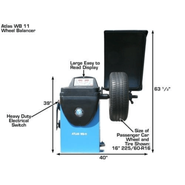 Atlas TC221 Tire Changer + WB11 Wheel Balancer Economy Combo Package - Image 21