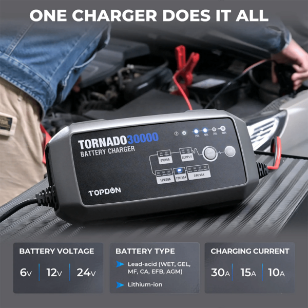 Topdon USA Tornado30000 Smart Battery Charger - Image 3