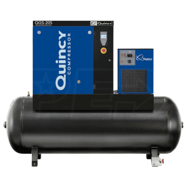 Quincy 4152022000 QGS 20S-HP 132-Gallon Rotary Screw Value Package Air Compressor w/ Dryer (208-230/460V 3-Phase)
