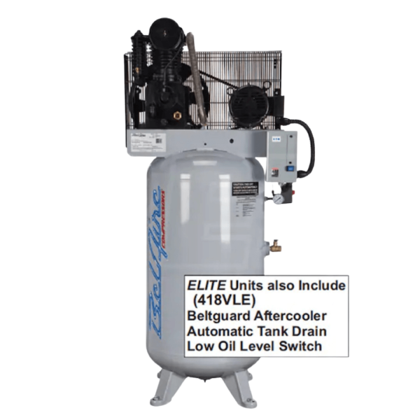 BelAire 418VLE Elite Iron Series 7.5-HP 80-Gallon Two-Stage Cast Iron Air Compressor (208-230V 1-Phase) - Image 3