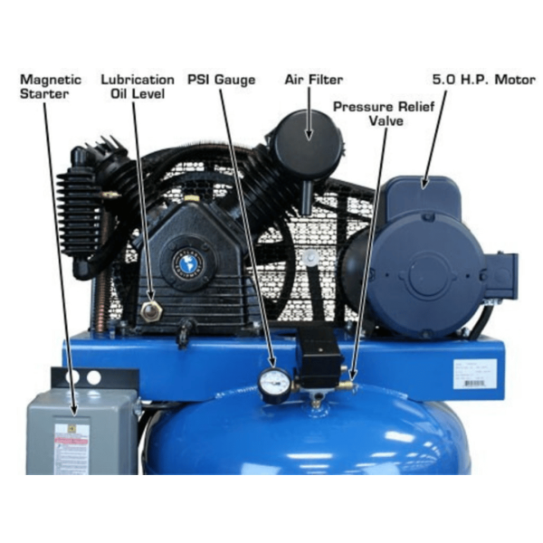 Atlas Air Force AF8PLUS 5HP Commercial Compressor with Plus Package - Image 5