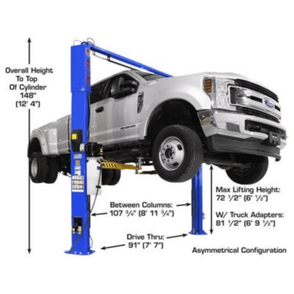 Atlas Platinum PVL10 ALI Certified Commercial Overhead 10,000 lb. Capacity 2-Post Lift - Image 5