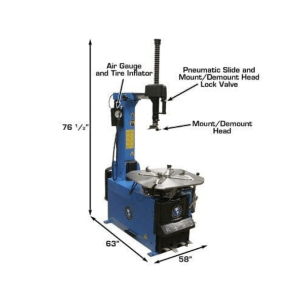 Atlas TC755 Tilt-Back Rim-Clamp Tire Changer with Beadblaster - Image 4