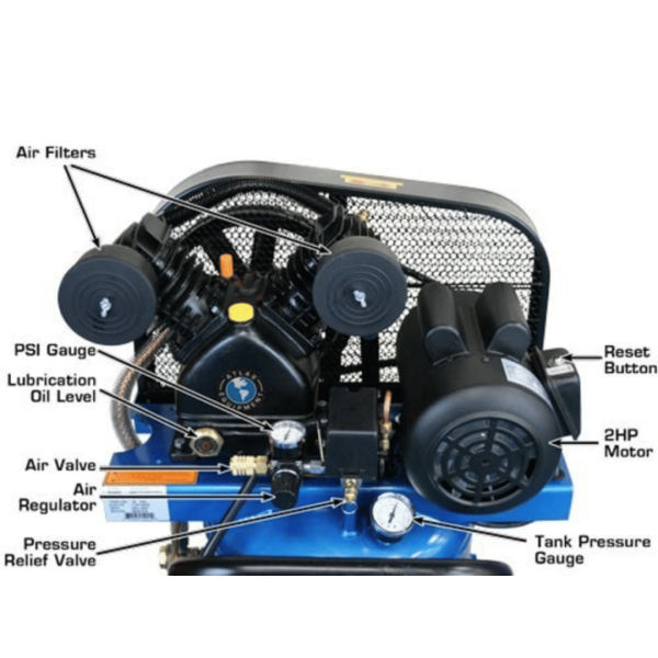 Atlas Air Force AF2 20 Gallon Portable Vertical Air Compressor - Image 5