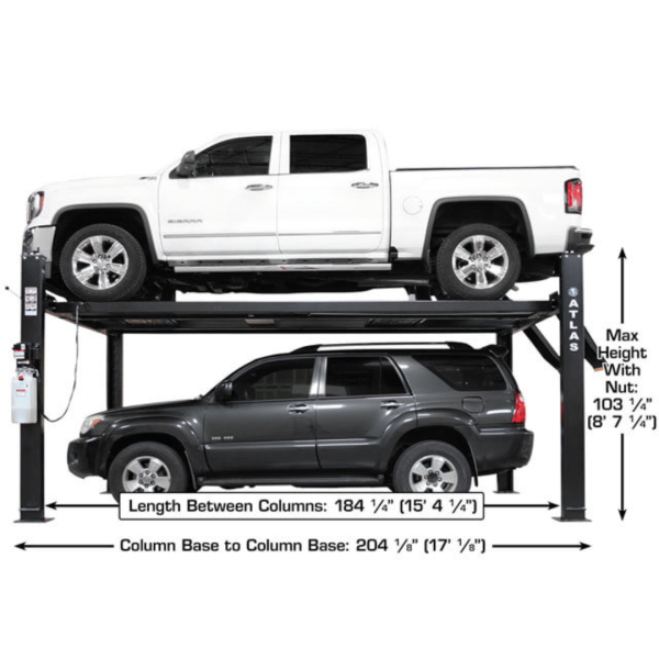 Atlas ALI Certified APEX9 4-Post Lift + RJ6 Rolling Bridge Jacks Combo - Image 4