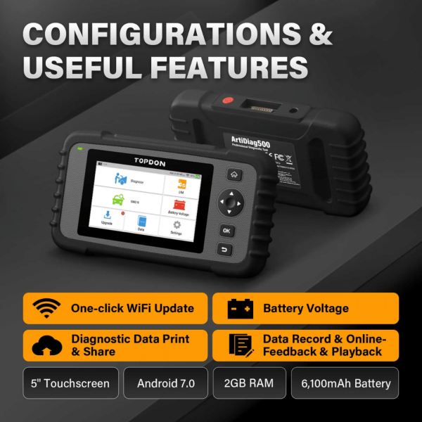 Topdon USA ArtiDiag500 Entry-Level Diagnostic Scanner - Image 4