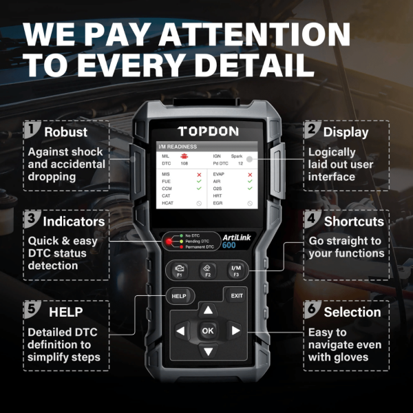 Topdon USA ArtiLink600 Automotive Computer Scan Tool - Image 4
