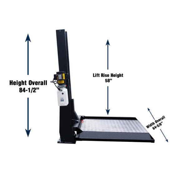 Tuxedo SC-2K 2,000 lb Single Column Lawnmower Storage Lift - 110V Duro Included - Image 4