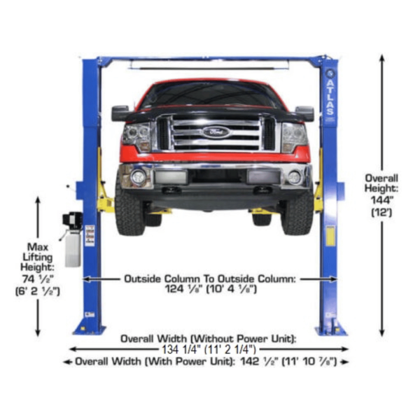 Atlas PRO-9D 9,000 lb Overhead 2-Post Lift - Image 4